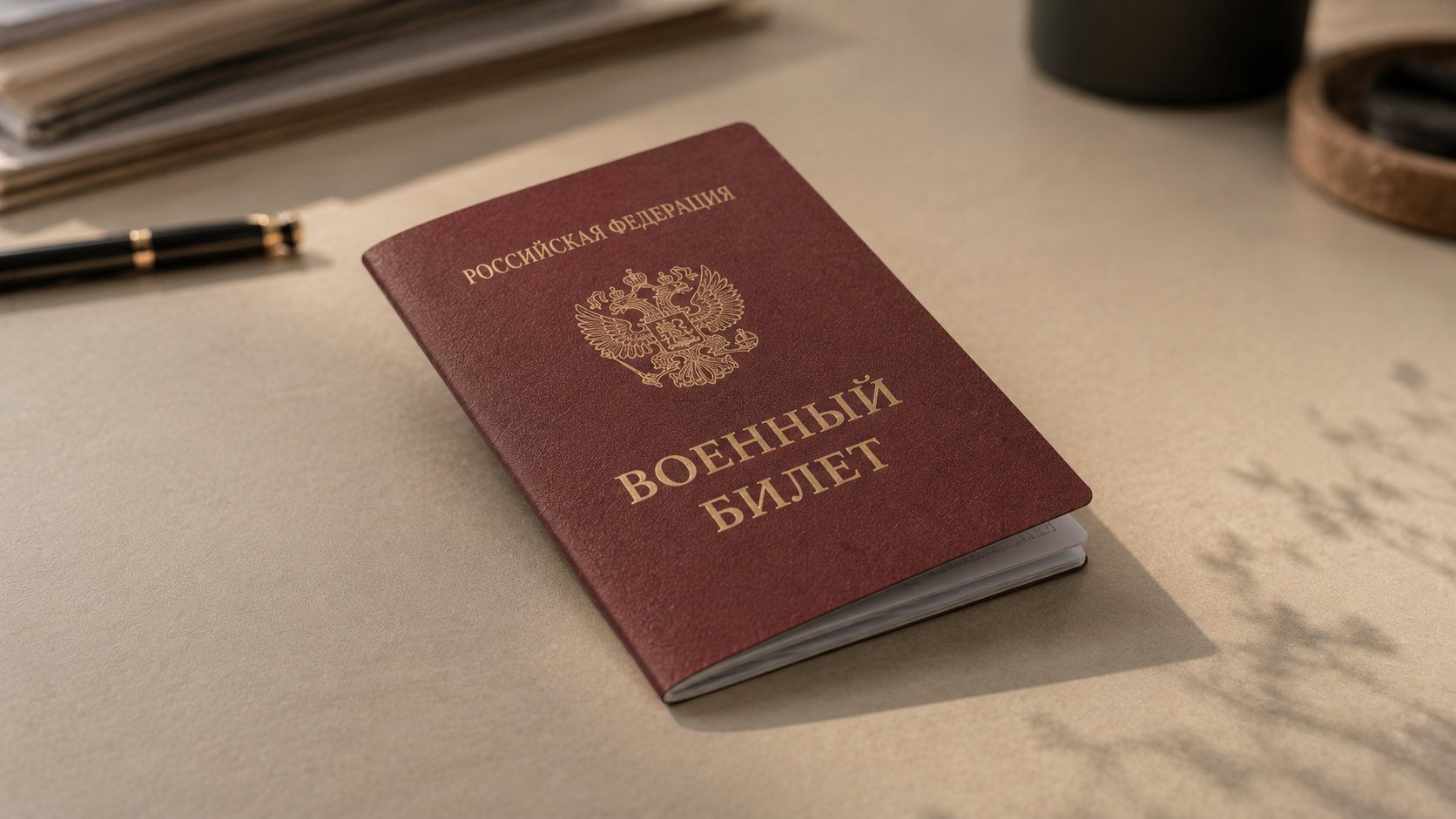 Место для фотографии: военный билет